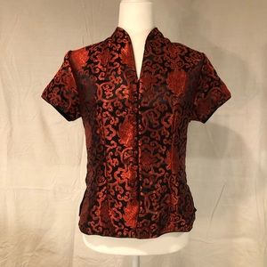 Y2K silk blouse